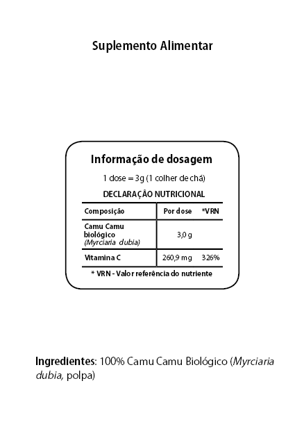 Camu Camu Tabela Nutricional