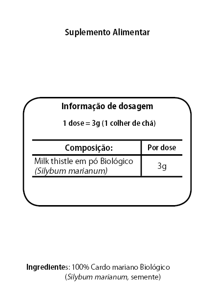 Cardo Mariano Tabela Nutricional