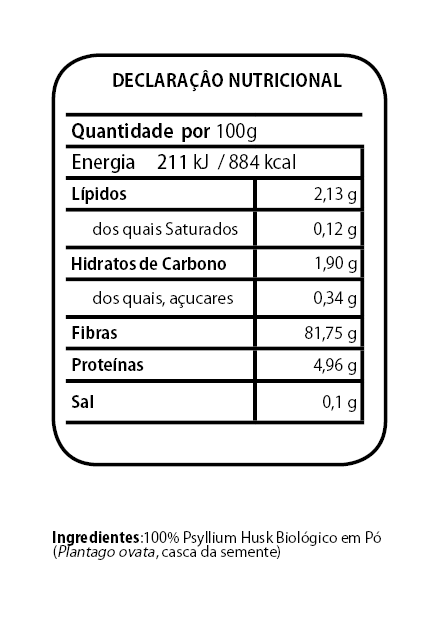 Psyllium Husk Tabela Nutricional