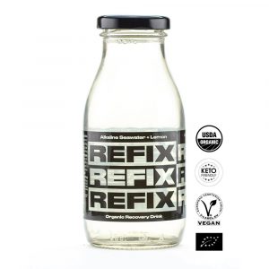 Refix agua do mar com limão garrafa de vidro marca Refix