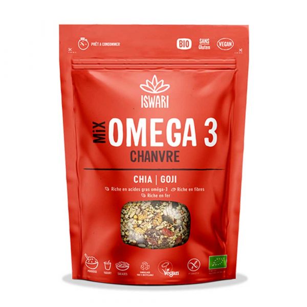 Mix Omega 3 Cânhamo, Chia e Goji 200g - Iswari