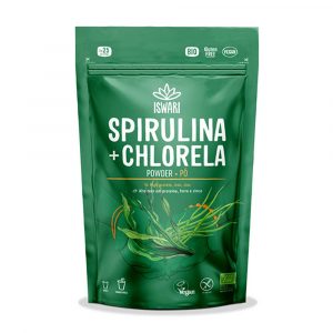 Spirulina e Chlorella em Pó Bio 125g - Iswari