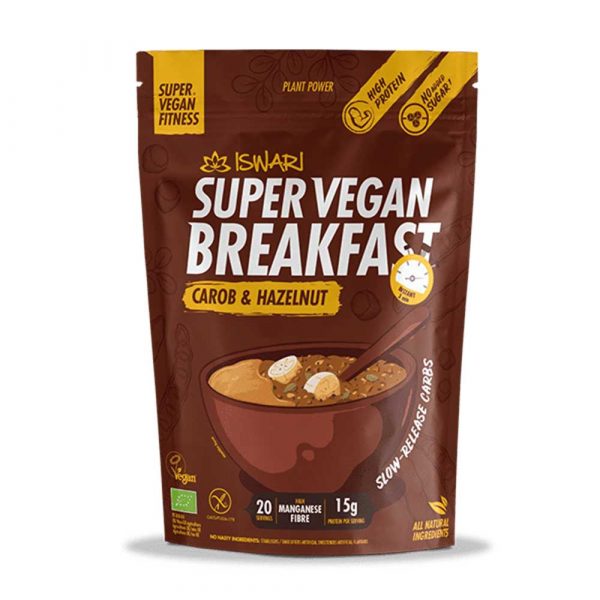 Super Vegan Breakfast Alfarroba & Avelã 750g - Iswari