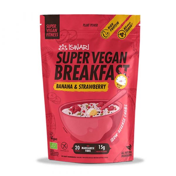 Desayuno Super Vegano Plátano y Fresa 750g - Iswari
