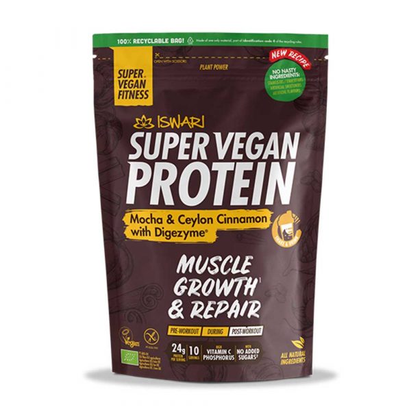 Super Vegan Protein Bio Mocha e Canela 400g – Iswari
