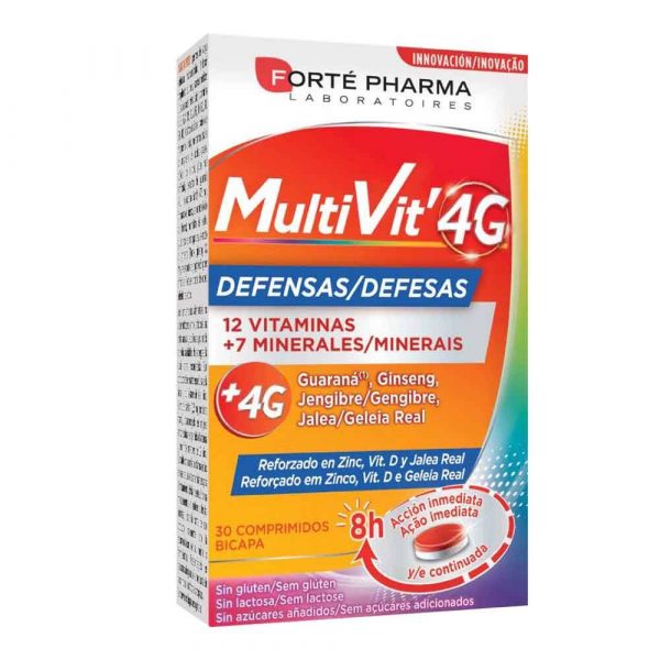 Multivit 4G Defesas 30 comprimidos - Forte Pharma