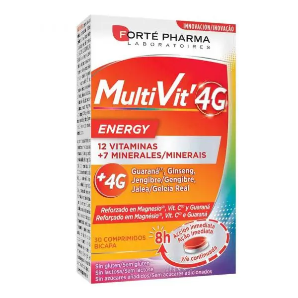 Multivit 4G Energia 30 comprimidos - Forte Pharma