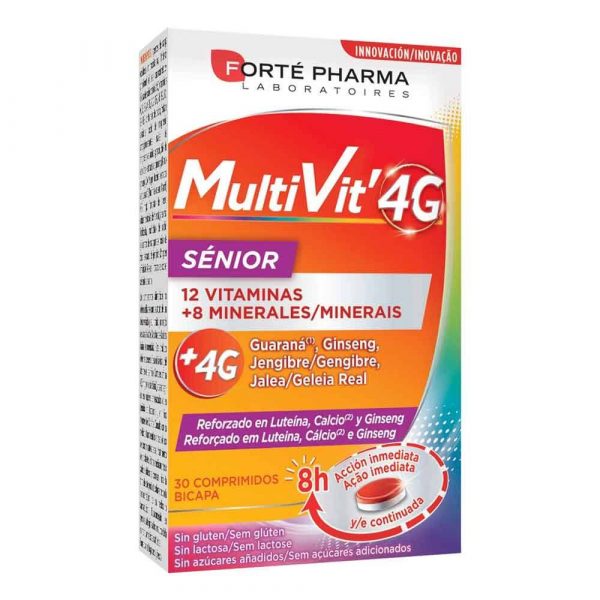 Multivit 4G Sénior 30 comprimidos - Forte Pharma