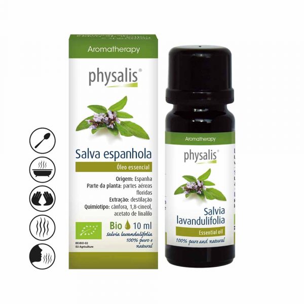 Óleo Essencial de Salva Espanhola Bio 10ml - Physalis