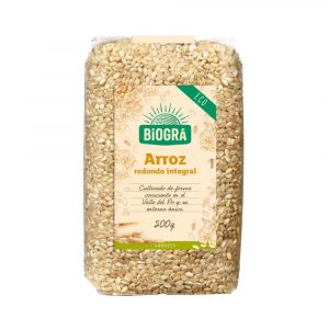 Arroz redondo integral da marca Biográ