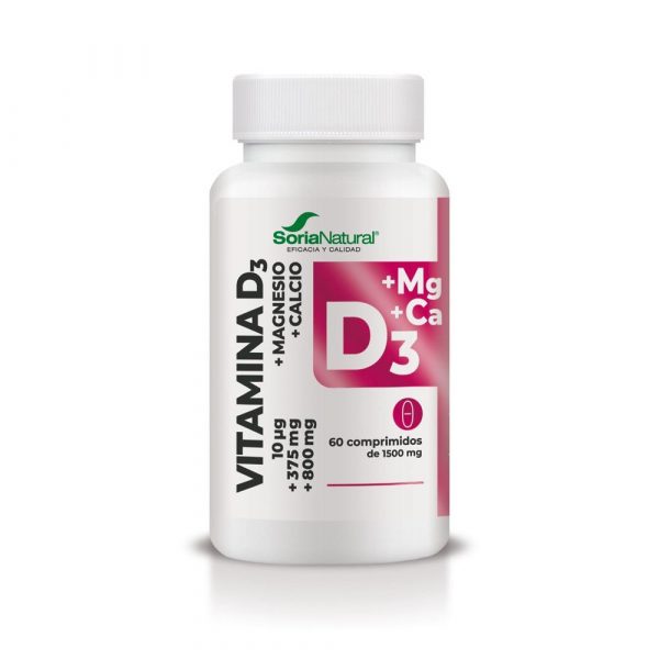 Vitamina D3 com Magnésio e Cálcio da marca Soria Natural
