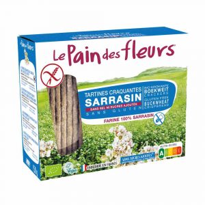 tostas sem sal de trigo sarraceno da marca le pain des fleurs