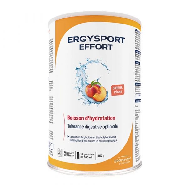 Ergysport Effort sabor a Pêssego da marca Nutergia
