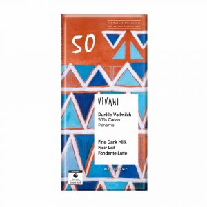 Chocolate de 50% de Cacau da marca Vivani