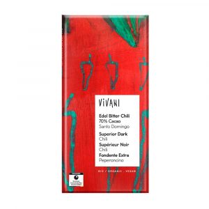 Chocolate com 70% cacau com chili