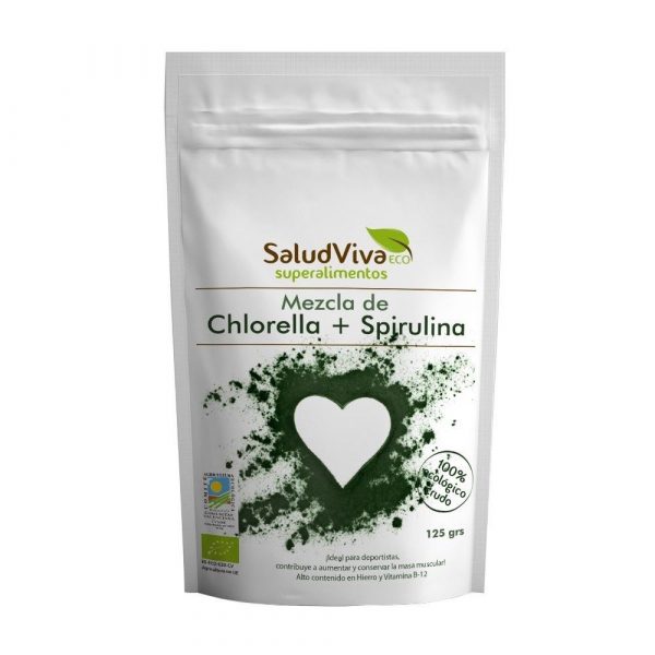 Clorela e Spirulina Bio em pó 125g - Salud Viva
