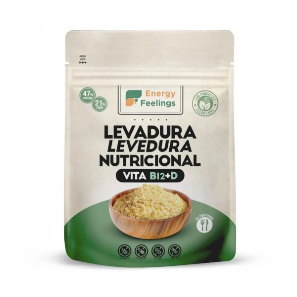 Levedura Nutricional flocos Vit. B12+D 130g - Energy Feelings