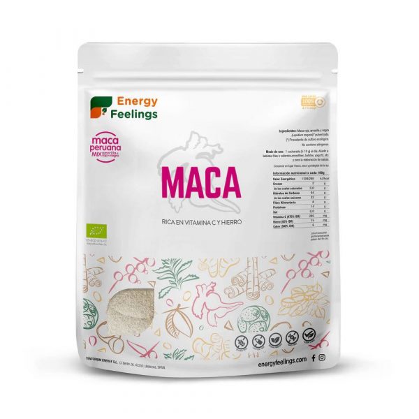 Maca Bio pó 1Kg - Energy Feelings