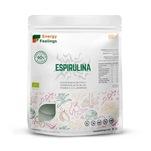 Spirulina em pó Bio 1kg - Energy Feelings