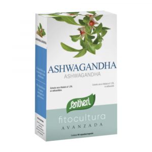 Ashwagandha em capsulas da marca Santiveri