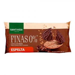 Bolacha Fina Espelta com Chocolate negro 88g - Santiveri