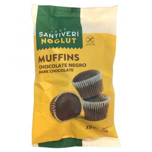 muffins sem glúten de chocolate negro da noglut