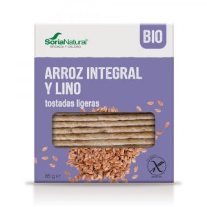 tostas arroz integral e linhaça da soria natural