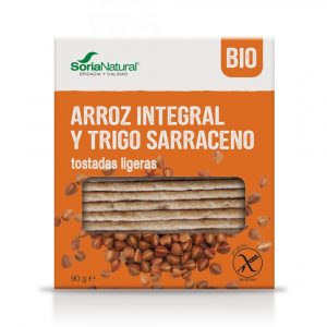 tostas arroz integral e trigo sarraceno da soria natural