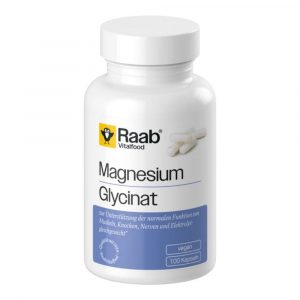 Magnésio Glicinato em cápsulas da marca raab vitalfood