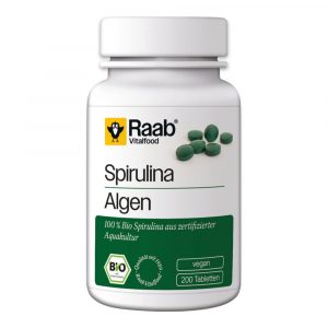 spirulina em comprimidos da marca Raab Vitalfood
