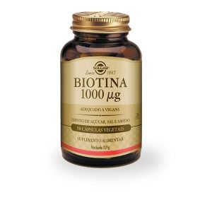 Biotina 1000 µG 50 Cápsulas vegetais - Pack 3 - Solgar