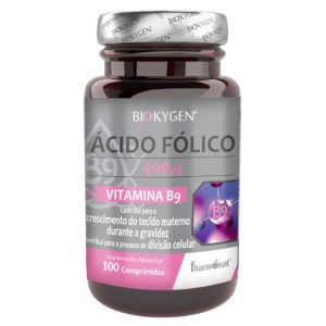 Biokygen Ácido Fólico 400mcg – 100 comprimidos – Fharmonat