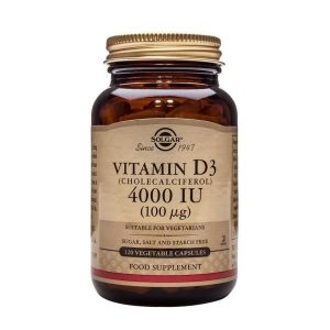 Vitamina D3 4000 Ui 100 Μg 120 Cápsulas – Solgar