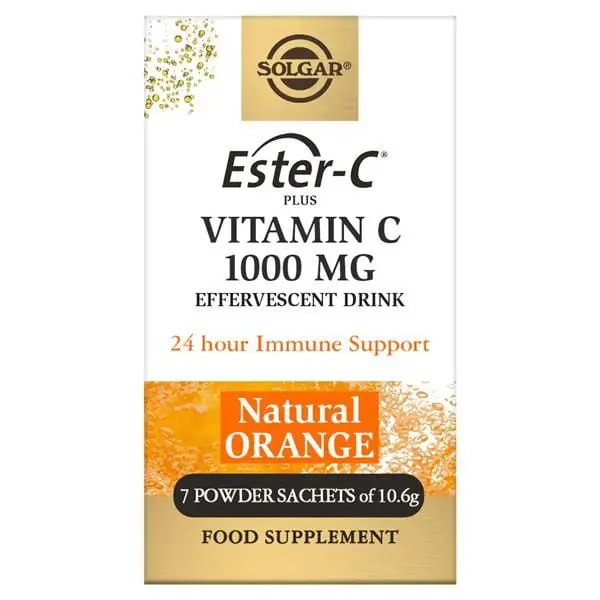 Ester C Plus 1000Mg Vitamina C - 7 Bolsitas Polvo Efervescente - Solgar