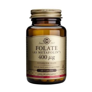 Ácido Fólico (Metafolin) 400 Mcg 100 comprimidos – Solgar