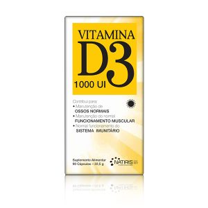 Vitamina D3 1000 UI – 90 Cápsulas – Natiris