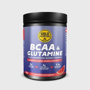 BCAA & Glutamine Powder Melancia 300gr - Gold Nutrition