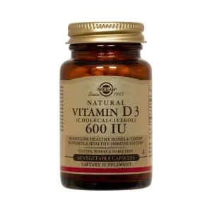 Vitamina D3 600 IU 60 cápsulas - Pack 3 - Solgar
