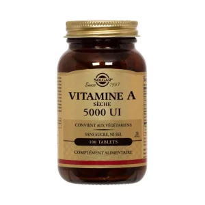 Vitamina A 5000 IU 100 comprimidos – Solgar