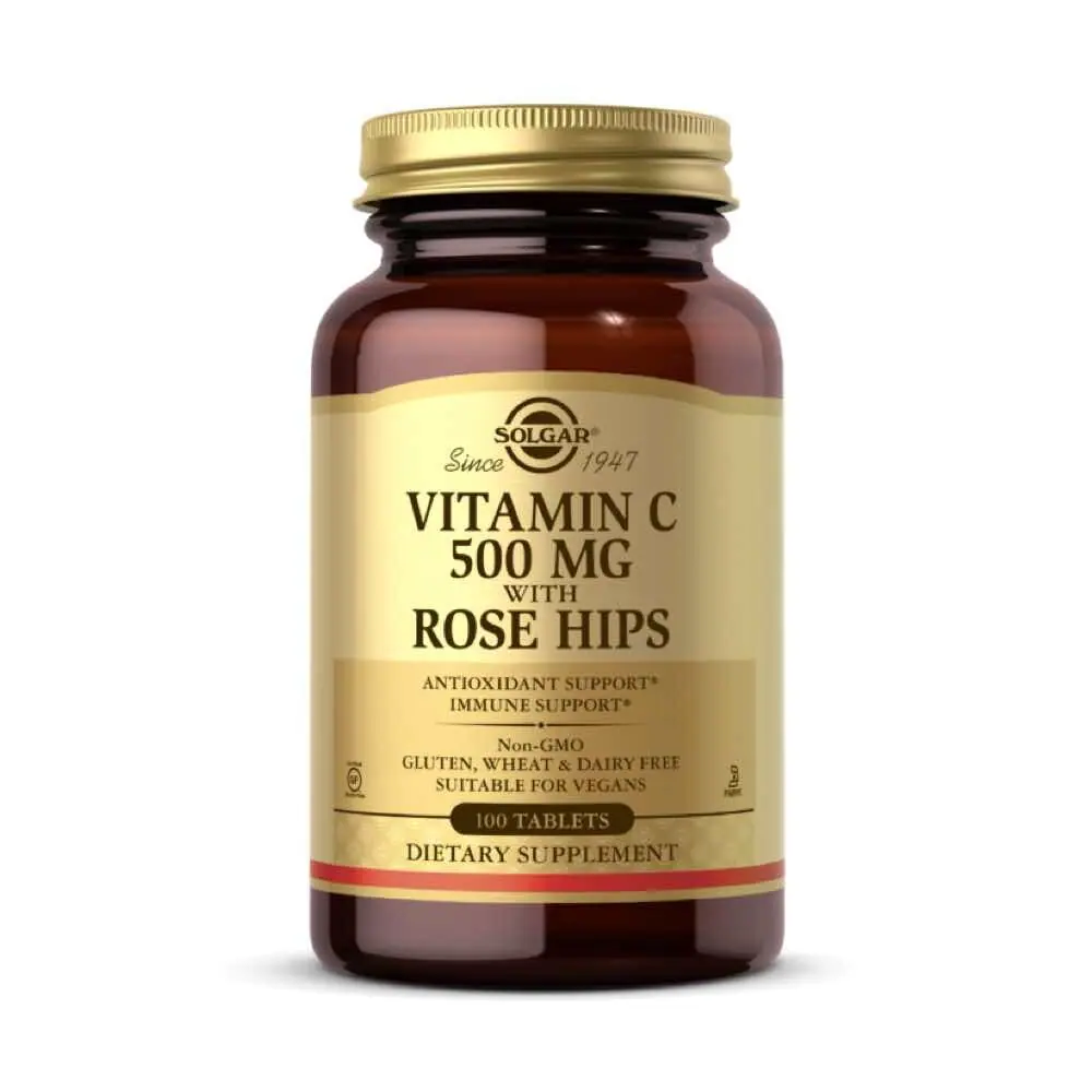 Vitamina C 1000 mg com Frutos de Roseira Brava 100 comprimidos – Pack 3 - Solgar
