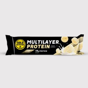 Multilayer Protein Bar Iogurte e Banana 50gr 10 Unidades - Gold Nutrition