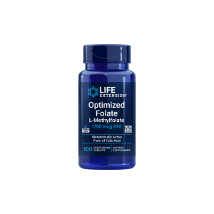 Folato Otimizado - L-Methylfolate - 1700 mcg - 100 Comprimidos  – Life Extension