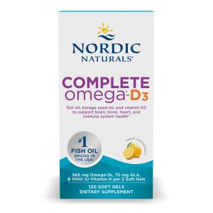 Complete Omega-D3 - 565mg Lemon - 120 Softgels - Nordic Naturals