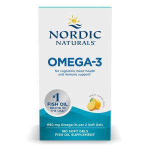 Omega-3 - 690mg Lemon - 180 Cápsulas Moles - Nordic Naturals