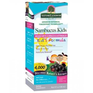 Sambucus Kids - Sabugueiro + Equinácea + Astrálago 120ml - Natures Answer