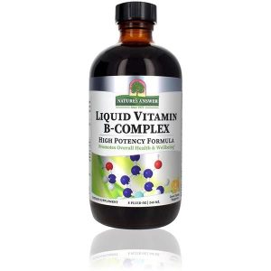Vitaminas Complexo B - Líquido Sem Álcool - Sabor Tangerina 240ml - Natures Answer