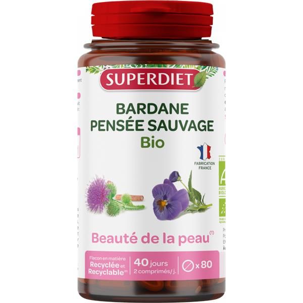 Bardana Y Amor-Perfeito Bio 80 Comprimidos - SuperDiet