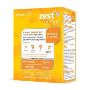 Zest Active - Multivitaminico, Minerais, L-Lisina e Taurina 30 Saquetas