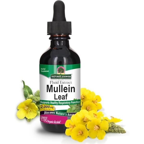 Mullein (Verbasco Folha) - Extrato Líquido c/Álcool 30ml - Natures Answer