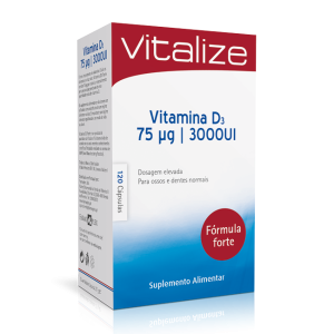 Vitamina D3 75 mcg - 120 Cápsulas - Vitalize